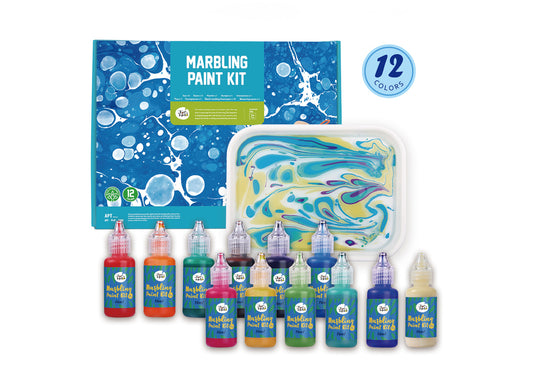 MARBLING PAINT KIT - 12 COLORS